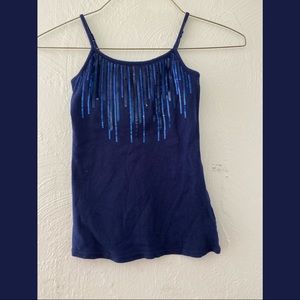 Blue cami with sparkle detailing